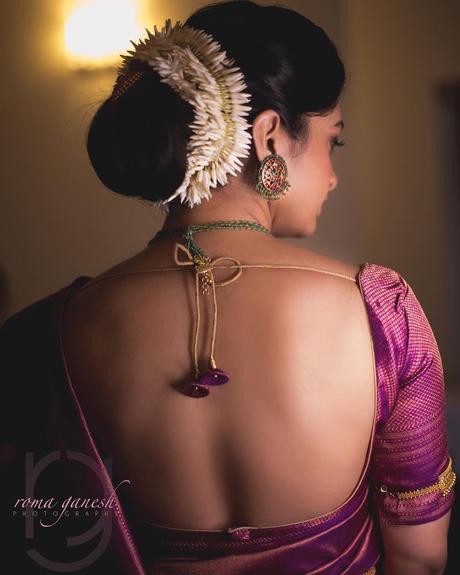 indian wedding hairstyles volume low bun romaganeshphotography