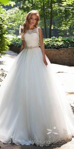  victoria soprano wedding dresses a line illusion neckline lace sleveless barbie 2016
