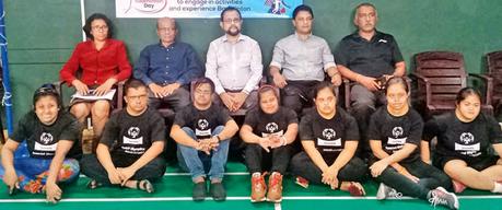 Some of the participants at the World Badminton Day celebrations with officials