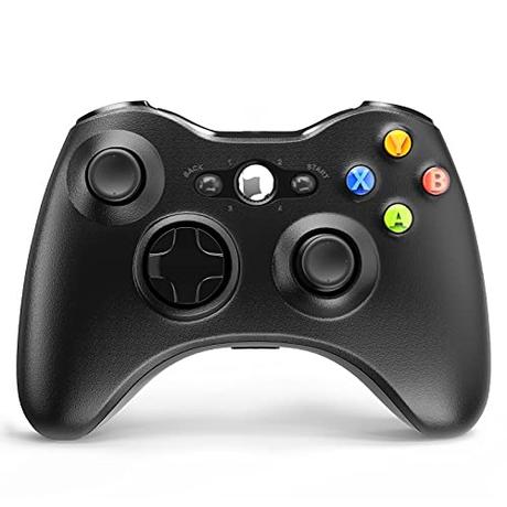 YAEYE Wireless Controller for Xbox 360, 2.4GHZ Gamepad Joystick Wireless Controller Compatible with Xbox 360 and PC Windows 7,8,10,11 with Receiver (Black)