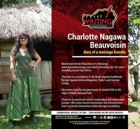 Charlotte Beauvoisin, judge, Travel Writing Competition Uganda 2022