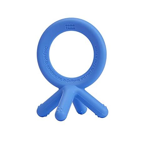 Comotomo Silicone Baby Teether, Blue, 1.75x1.75x3 Inch (Pack of 1)