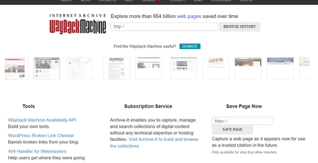 WayBack Machine WayBack Machine