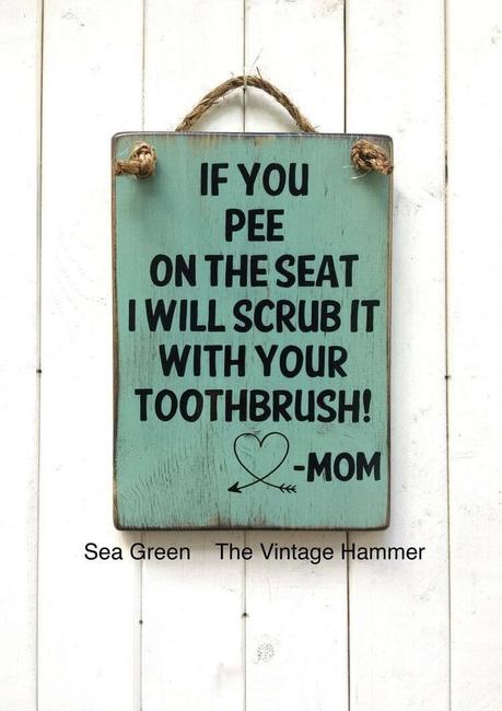 wood sign ideas for bathroom