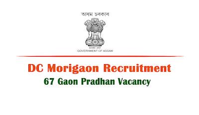 DC Morigaon Recruitment 2022 – Apply For 67 Gaon Pradhan Vacancy