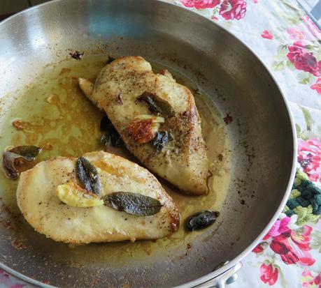 Pan Fried Chicken with Sage, Garlic & Lemon