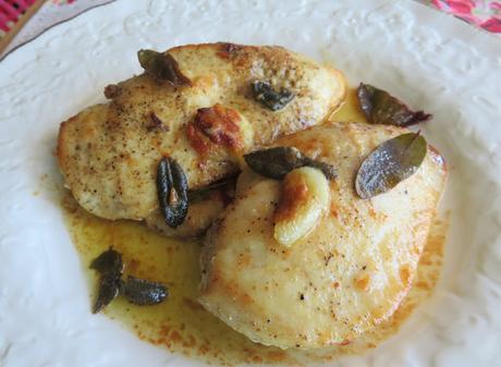 Pan Fried Chicken with Sage, Garlic & Lemon