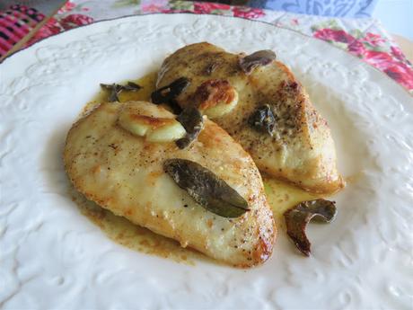 Pan Fried Chicken with Sage, Garlic & Lemon