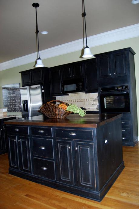 black kitchen cabinet images