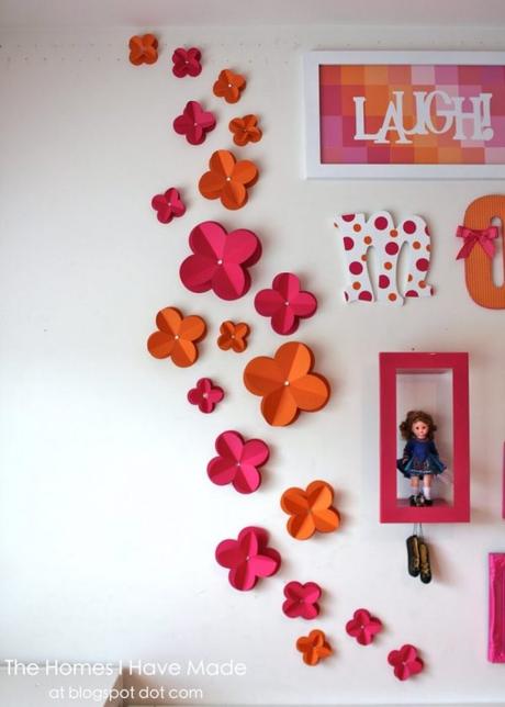 Diy 3D Paper Wall Flowers
