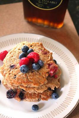 Hearty Whole Wheat and Oat Vegan Pancakes