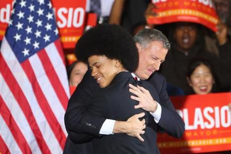 Bill de Blasio with son, Dante