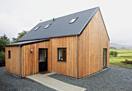 Modern wooden prefab home in Scotland