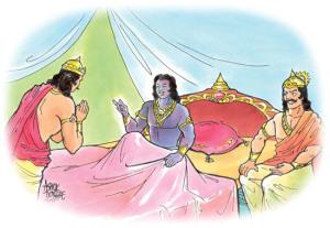 Arjuna chooses Krishna