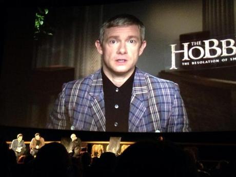 Martin Freeman couldn't make the event and sent in a personal message to the fans