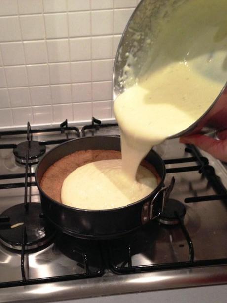 key lime pie recipe pouring creamy filling over base low fat showstopper alternative