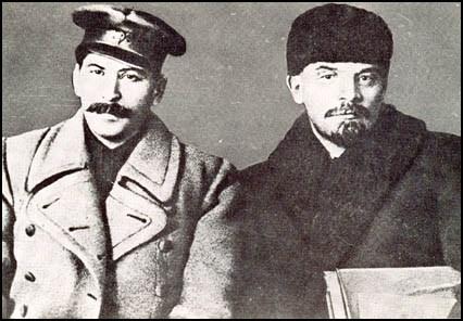 Stalin and Lenin in 1917.