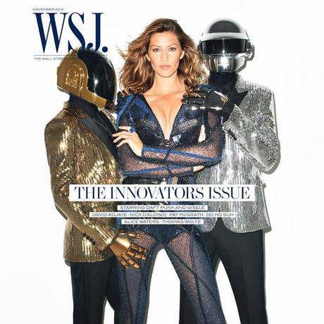 Gisele Bundchen and Daft Punk by Terry Richardson for WSJ Magazine November 2013