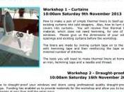 Free Draughtbusters Workshops Bridport 16th November