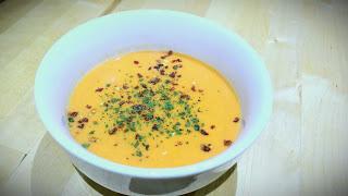 Roast tomato & sweet potato soup