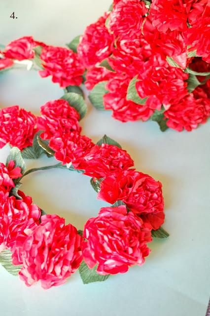 Paper Flower Wreath Tutorial