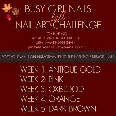 Busy Girl Nail Art Challenge - Dark Brown
