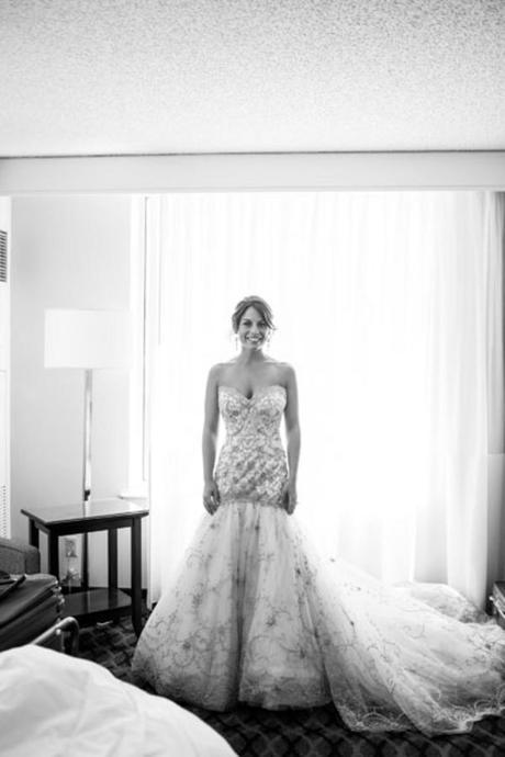 A look at the bride in her beautiful gown. Fantastic Philly Wedding