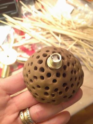 DIY: Brass Urchin Light Fixture