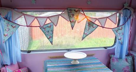 vintage christmas bunting from dotcomgiftshop in my retro shabby chic caravan 2013