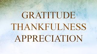 gratitude thankfulness appreciation