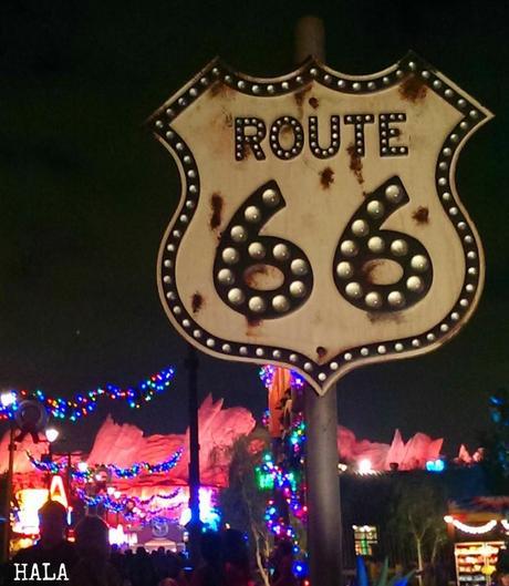 Disney At Night Route 66 Disney's CA Adventure
