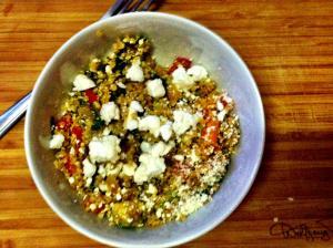 Quinoa w:spinach and feta
