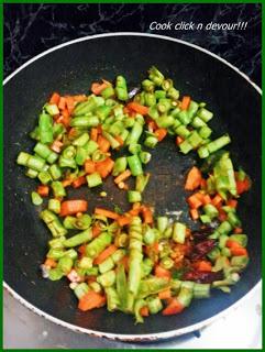 Carrot beans kootu(no grinding)