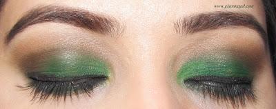 GO GREEN EVEN ON THE EYES LOTD USING GREEN EYESHADOW