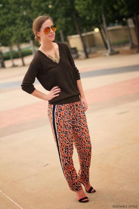 PRINTED TUXEDO TROUSERS