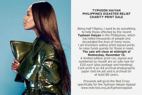 Naomi Campbell by John-Paul Pietrus for Typhoon Haiyan Appeal
