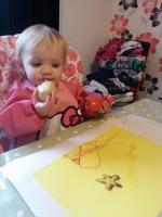 Getting messy with fruit, vegetables and Ella’s Kitchen