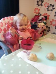 Getting messy with fruit, vegetables and Ella’s Kitchen
