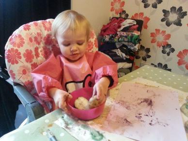 Getting messy with fruit, vegetables and Ella’s Kitchen