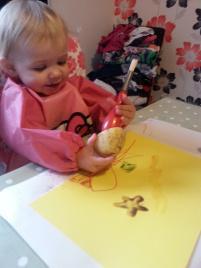 Getting messy with fruit, vegetables and Ella’s Kitchen