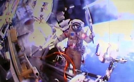 Olympic Torch Goes On A Space Walk