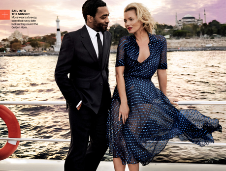 Kate Moss and Chiwetel Ejiofor by Mario Testino for Vogue US December 2013