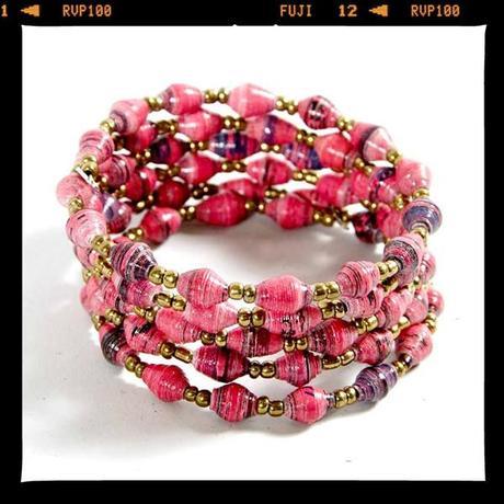 Graceful Pink Coil Bracelet by Kwagala Project