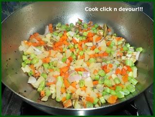 Mixed vegetable rice