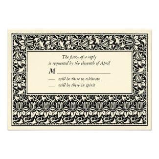 Water Lily Flower RSVP card