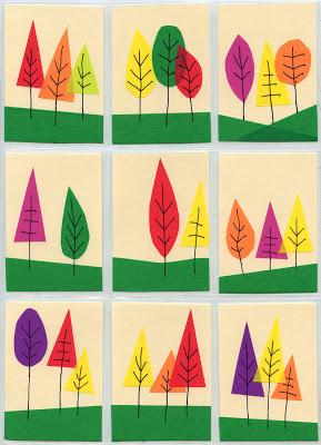 Scotch Tape ATC Card Trees