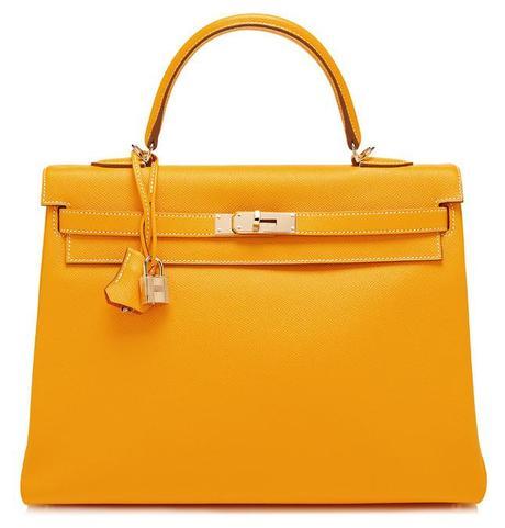 Ltd Edition Candy Collection 35Cm Jaune D'Or Leather Retourne Kelly $19,500
