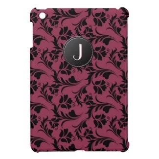 Dark Floral Monogram iPad Mini Cases