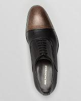 Gilded Steppin':  Bruno Magli Momalo Leather Color Block Oxfords