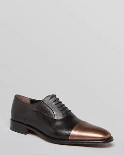 Gilded Steppin':  Bruno Magli Momalo Leather Color Block Oxfords